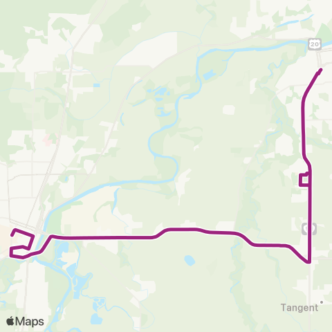 Albany Transit System Heart-to-Hub Uniter map