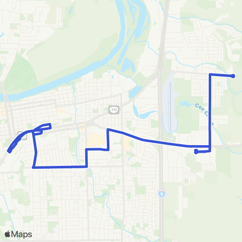 Albany Transit System Route A map