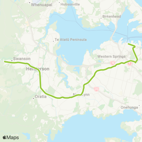 Auckland Transport Western Line map