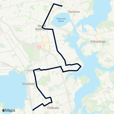 Auckland Transport 323 map