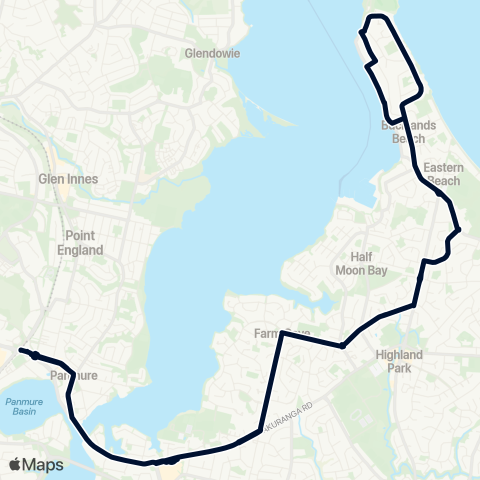 Auckland Transport 712 map