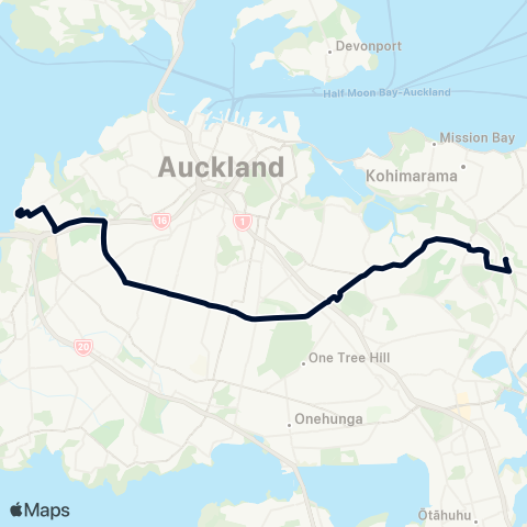 Auckland Transport 650 map