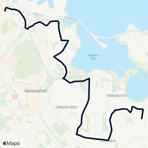 Auckland Transport 755 map