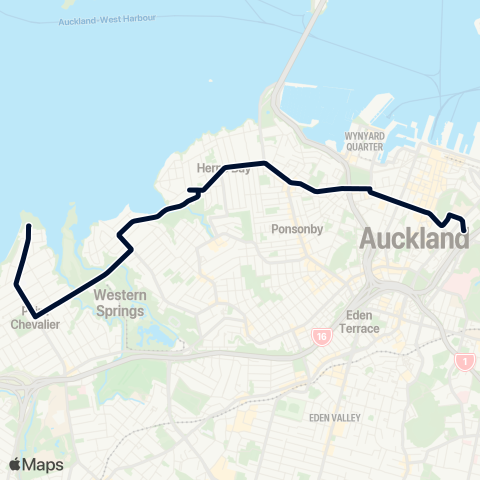 Auckland Transport 101 map