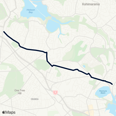 Auckland Transport 751 map