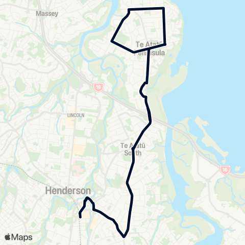 Auckland Transport 13 map