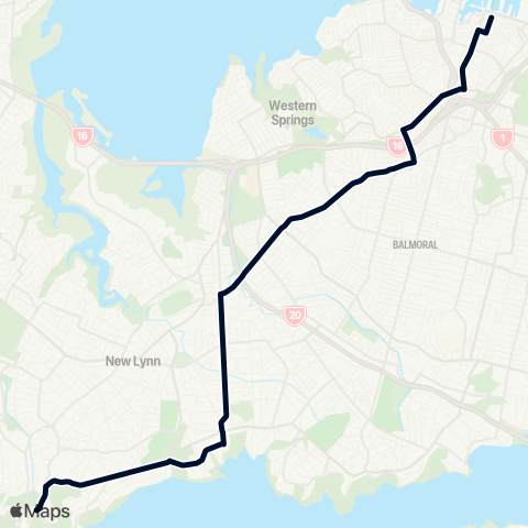 Auckland Transport 209 map