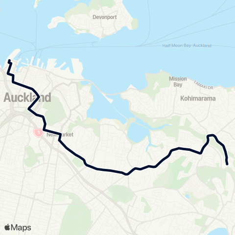 Auckland Transport 75 map