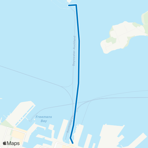 Auckland Transport Bayswater Ferry map