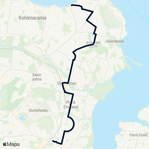 Auckland Transport 744 map