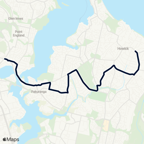 Auckland Transport 711 map