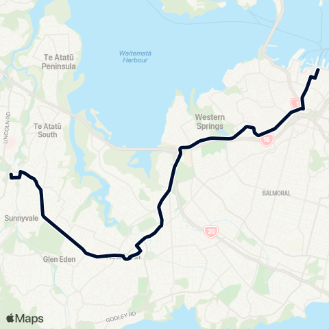 Auckland Transport 18 map