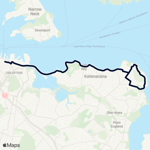 Auckland Transport 775 map