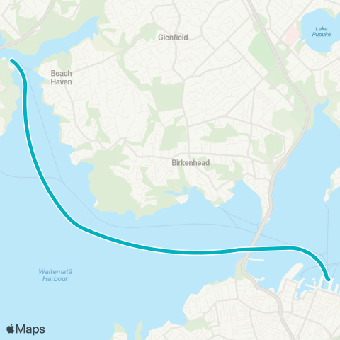 Auckland Transport Hobsonville Beach Haven Ferry map