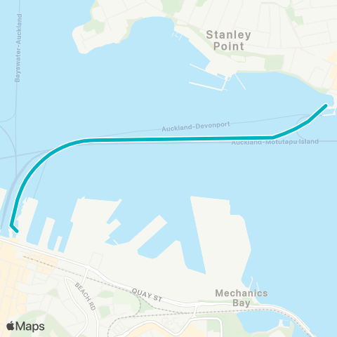 Auckland Transport Devonport Ferry map