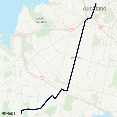 Auckland Transport 253 map