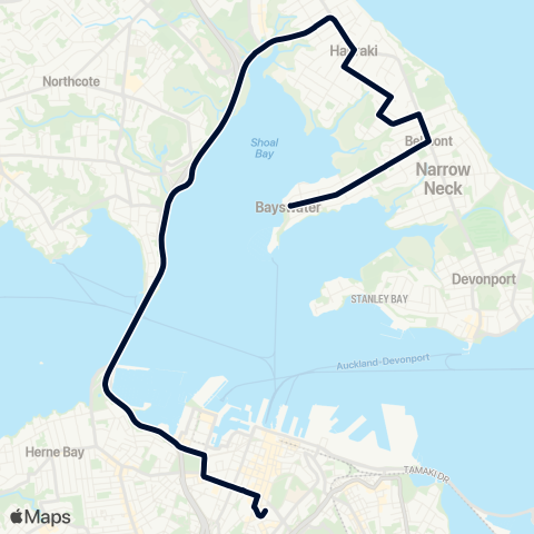 Auckland Transport 802 map