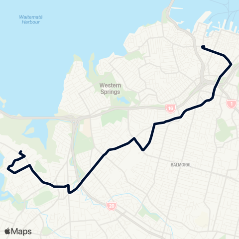 Auckland Transport 22N map