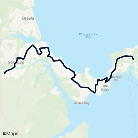 Auckland Transport 983 map