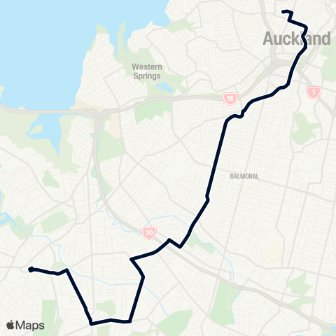 Auckland Transport 24B map