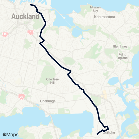 Auckland Transport 333X map