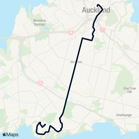 Auckland Transport 25B map