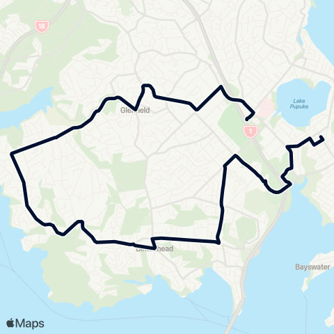 Auckland Transport 941 map