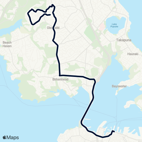 Auckland Transport 95B map