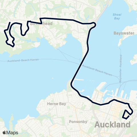 Auckland Transport 931 map