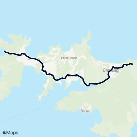 Auckland Transport 50A map