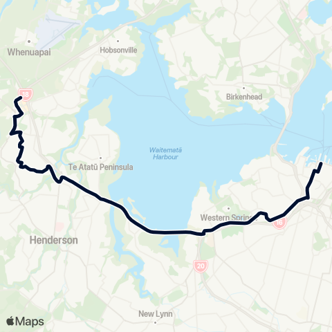 Auckland Transport 11T map