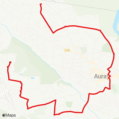 Auray Bus Rouge map