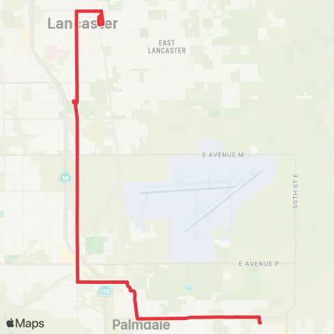 AVTA Lancaster / Palmdale map