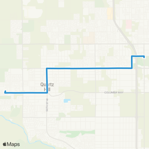 AVTA Quartz Hill via Avenue L map