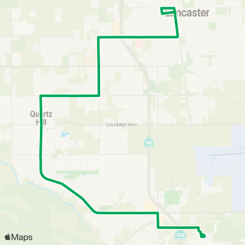 AVTA Rancho Vista / Lancaster map