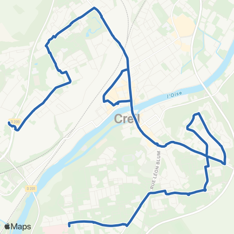 AXO Creil / Hôp. - Creil Gare - Montataire / Zola map