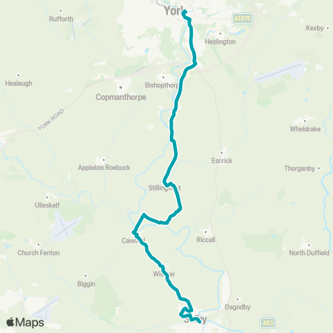 Arriva Yorkshire  map