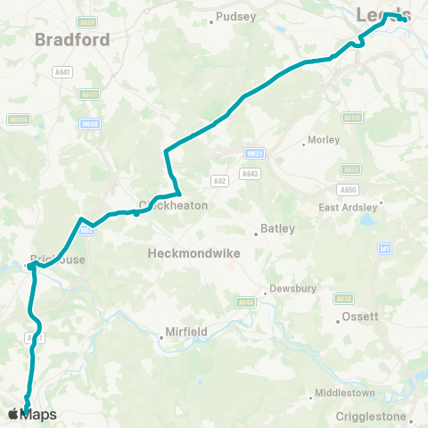 Arriva Yorkshire  map