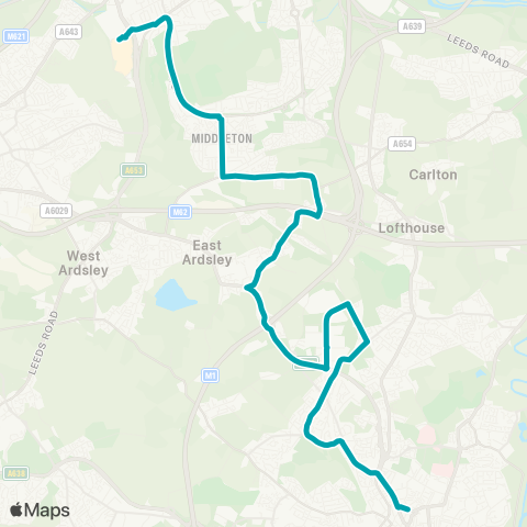 Arriva Yorkshire  map