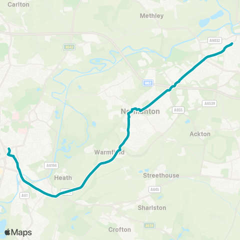 Arriva Yorkshire  map