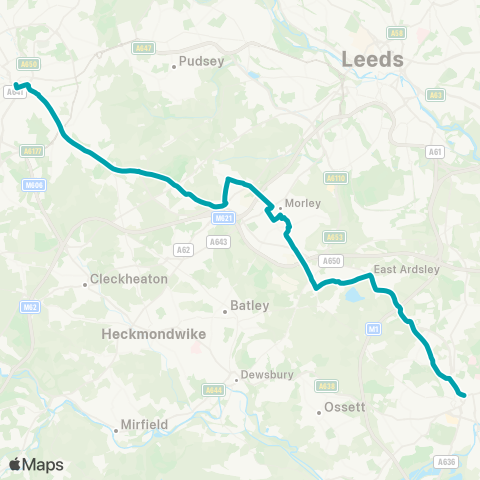 Arriva Yorkshire  map