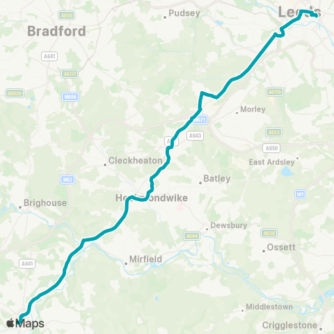 Arriva Yorkshire  map