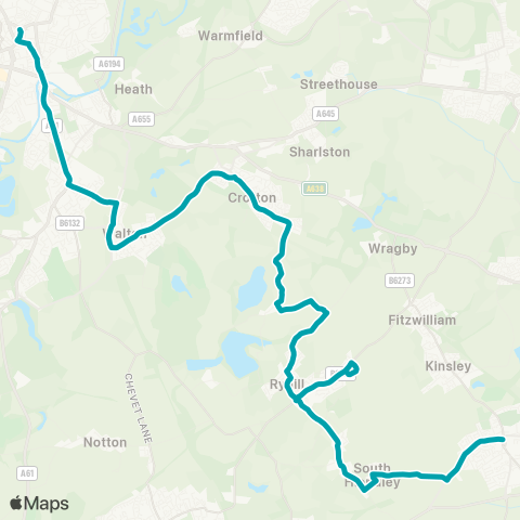 Arriva Yorkshire  map