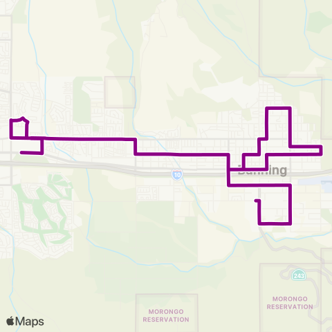 Banning Connect Combo Weekend Route map