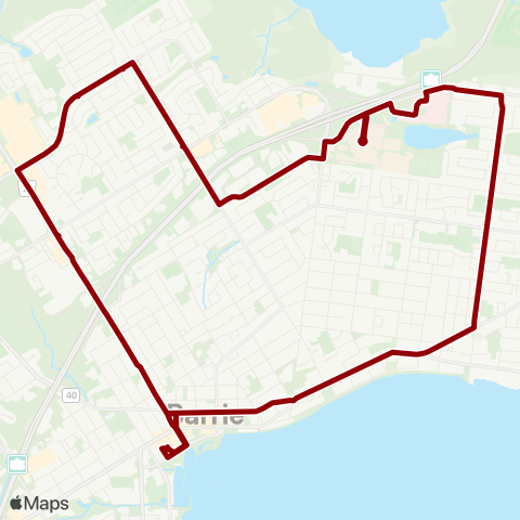 Barrie Transit Red map