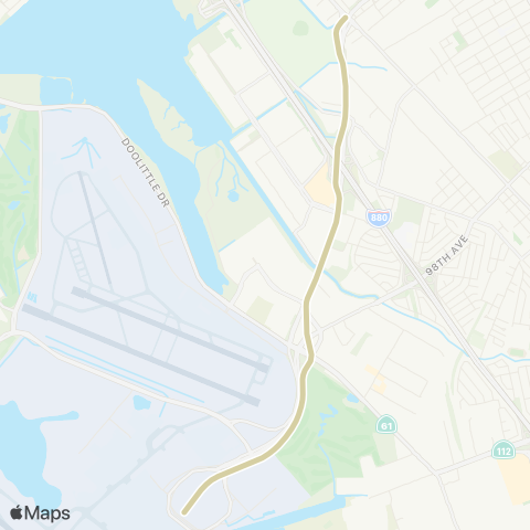 BART Oakland International Airport (OAK) map