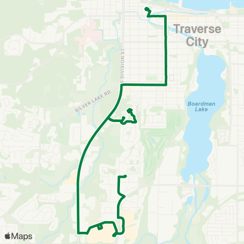 BATA Downtown to GT Mall map