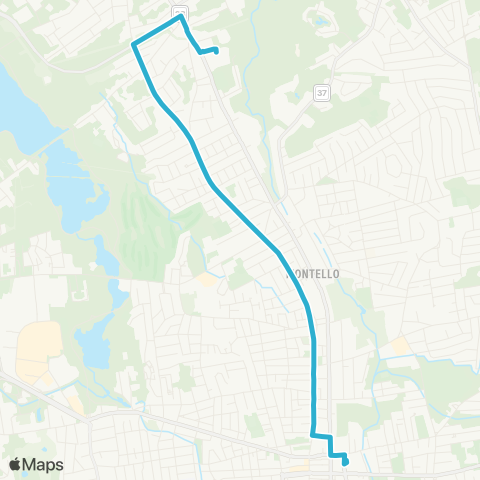 BAT Montello Street via North Main Street map