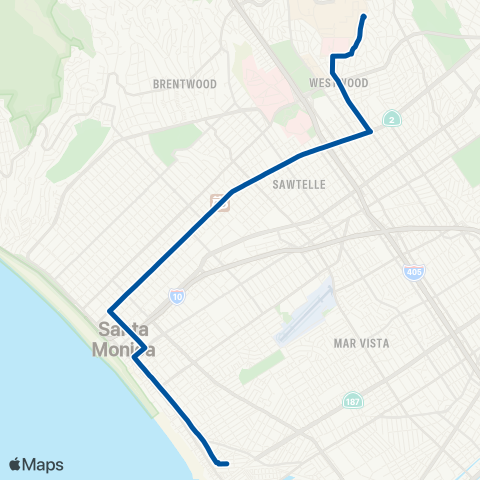 Big Blue Bus Main St & Santa Monica Blvd / UCLA map