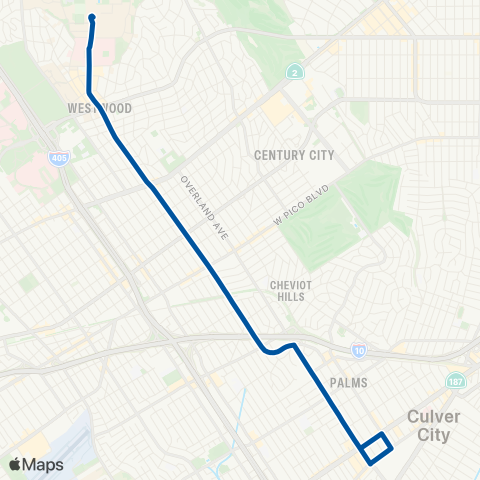 Big Blue Bus Venice / Westwood Station / UCLA Rapid map